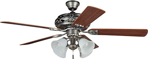 Craftmade Ceiling Fan with Light GD52AN5C Grandeur Antique Nickel 52 Inch