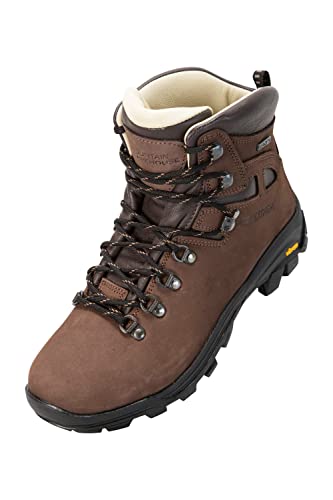 Mountain Warehouse Excalibur Womens Hiking Boots -Vibram Walking Shoe Brown Womens Shoe Size 8 US