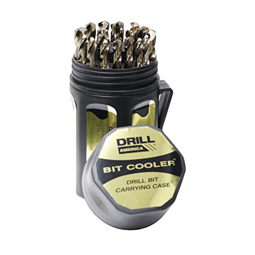 Drill America – DWD29J-CO-PC 29 Piece M35 Cobalt Drill Bit Set in Round Case (1/16″ – 1/2″ X 64ths), DWDCO Series