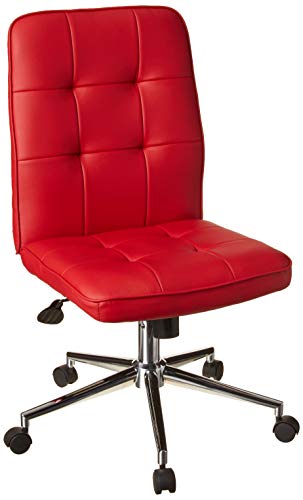 Boss Office Products Mellennial Modern Home Office Chair without Arms in Red Medium