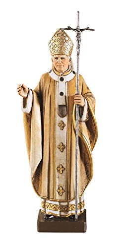 Catholic Brands Saint Pope John Paul II The Great 9 1/4 Inch Statue for Home or Church Chapel