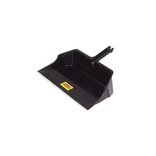 Rubbermaid Commercial Products Jumbo Heavy Duty Dustpan, 22-Inch, Black, Plastic Dustpan for Environmental Services and Clean up, Pack of 6
