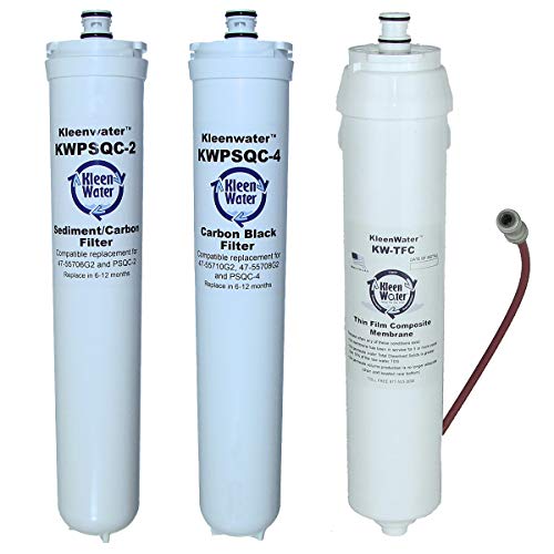 KleenWater Replacement System, Compatible with Cuno Water Factory SQC 3 Reverse Osmosis System, 47-55706G2, 47-55710G2 and 66-4706G2 Filters, Made in the USA