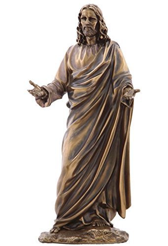 US 11.5 Inch Jesus (Son of God) with Open Arms Cold Cast Bronze Figurine