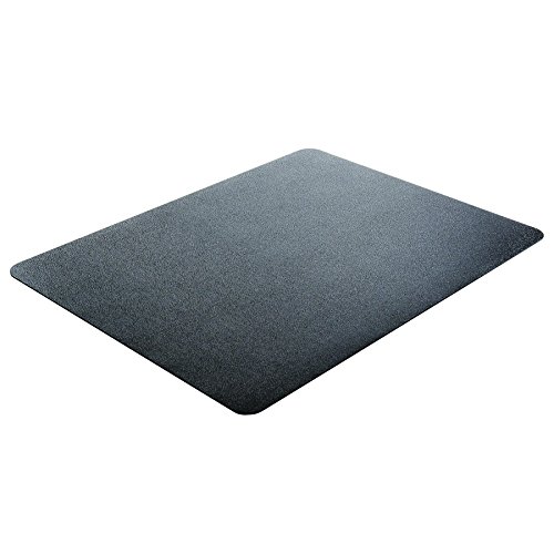 Deflecto EconoMat Black Chair Mat, Hard Floor Use, Rectangle, Straight Edge, 46 x 60 Inches (CM21442FBLK)