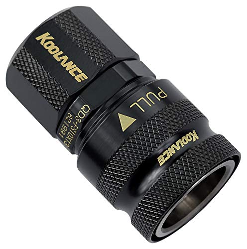 Koolance QD3-FS10X13-BK QD3 Female Quick Disconnect No-Spill Coupling, Compression for 10mm x 13mm (3/8in x 1/2in) *Black*
