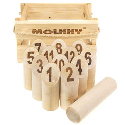 Molkky – Wooden Pin & Skittles Game – Outdoor Fun – For Beach – Park – Picnic – Playground – Classic Family Garden Game from Tactic | The Storepaperoomates Retail Market - Fast Affordable Shopping