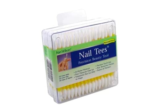 Fran Wilson NAIL TEES COTTON TIPS 120 Count (2 PACK) – The Ultimate Nail Tool, Multi-Purpose Double-sided Swabs with Pointed Ends for Precise Touch-ups and the Perfect At-Home Manicure & Pedicure
