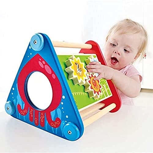 Hape Take-Along Wooden Toddler Activity Skill Building Box, L: 9.7, W: 9.2, H: 8.3 inch