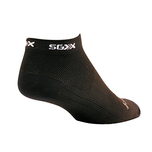 SockGuy, Adults’ SGX Socks – Small/Medium, 1.5 Inches Black