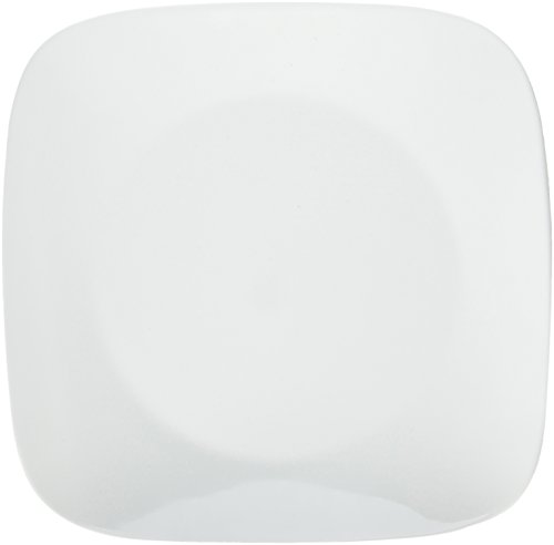 Corelle Corelle Square 10-1/4″ Dinner Plate (Set of 6), Pure White,
