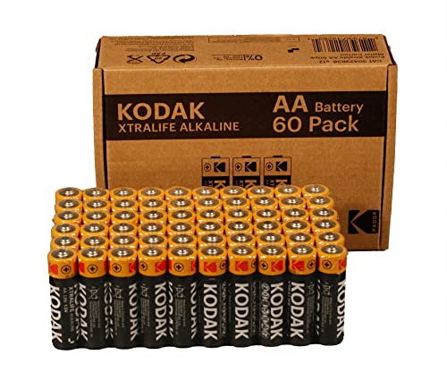 KODAK AA Batteries – Alkaline Batteries, 1.5V Mignon LR06 MN1500 AM3 Battery Pack (60 Count) (Qty 60.)