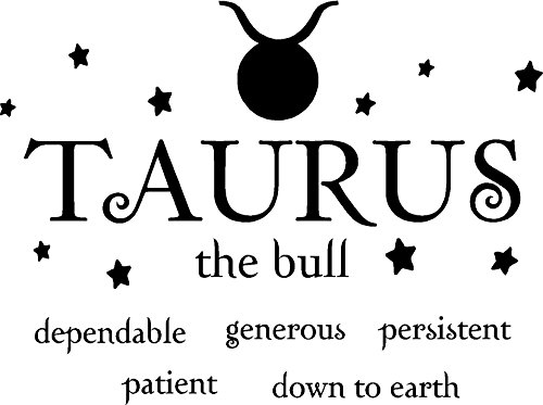 Taurus The Bull Horoscope Zodiac Vinyl Wall Art Decal Home Decor Sayings