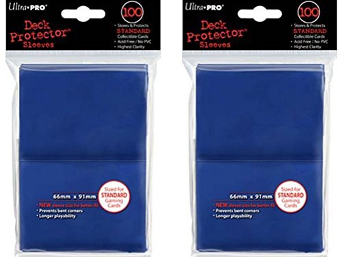 200 Ultra-Pro Blue Deck Protector Sleeves 2-Packs – Standard Magic the Gathering Size