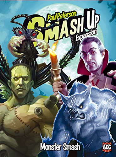 Smash Up Monster Smash Expansion – Board Game, Card Game, Vampires, Werewolves and more, 2 to 4 Players, 30 to 45 Minute Play Time, for Ages 10 and Up, Alderac Entertainment Group (AEG)