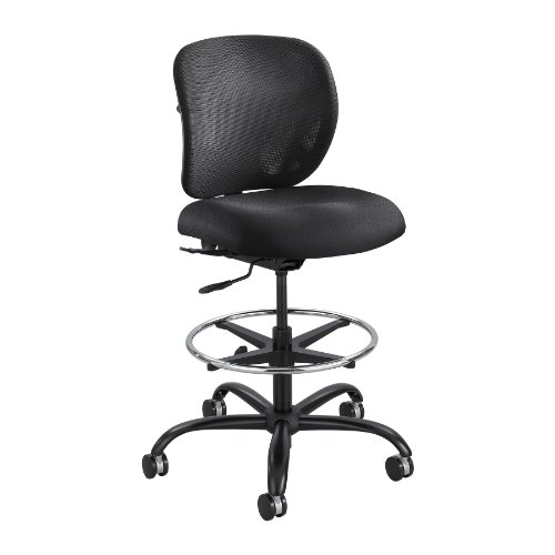 Safco Products Vue Heavy Duty Stool 3394BV, Black Vinyl, Rated for 24/7 Use, Holds up to 350 lbs. (SAF3394BV)
