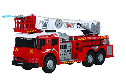 Dickie Toys: 24″ Light and Sound Fire Brigade Vehicle (With Working Pump), Ladder Rotates by 350 Degrees, Battery Powered, For Ages 3 and up