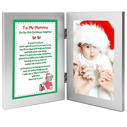 Poetry Gifts New Mom Christmas Gift, To My Mommy On Our First Christmas Together, Add 4×6 Inch Photo