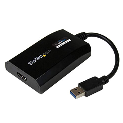 StarTech.com USB 3.0 to HDMI Adapter – DisplayLink Certified – 1080p (1920×1200) – USB Type-A to HDMI Display Adapter Converter for Monitor – External Video & Graphics Card – Windows/Mac (USB32HDPRO), Black