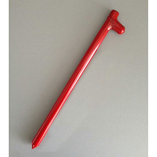 Military Steel Tent Stake, 12″ L, Red