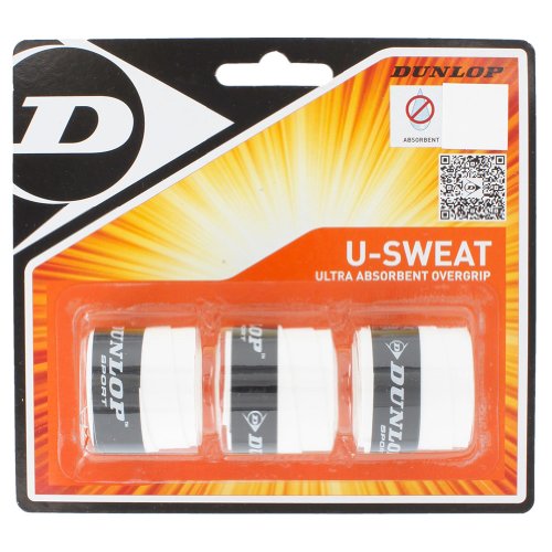 Dunlop U-Sweat (3-Pack) Overgrip (White)