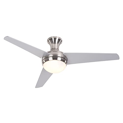 Yosemite Home Decor ADALYN-BBN 48-Inch Ceiling Fan in Bright Brush Nickel Finish with 16-Inch Lead Wire, Burnished Bronze | The Storepaperoomates Retail Market - Fast Affordable Shopping