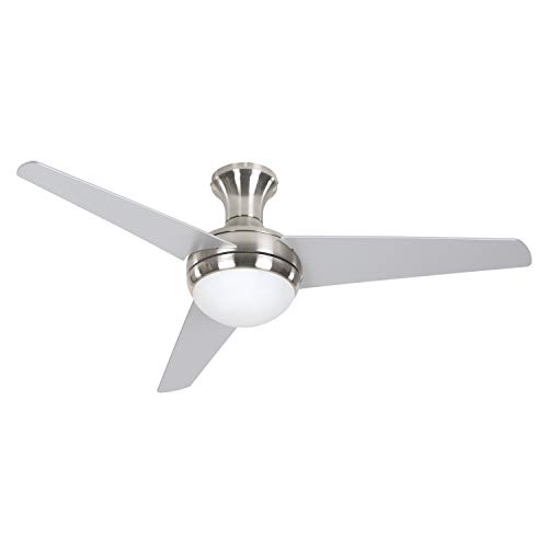 Yosemite Home Decor ADALYN-BBN 48-Inch Ceiling Fan in Bright Brush Nickel Finish with 16-Inch Lead Wire, Burnished Bronze | The Storepaperoomates Retail Market - Fast Affordable Shopping