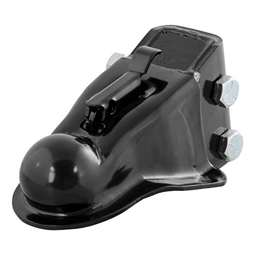 CURT 25330 Channel-Mount Adjustable Trailer Coupler, 2-5/16-Inch Hitch Ball, 14,000 lbs , Black