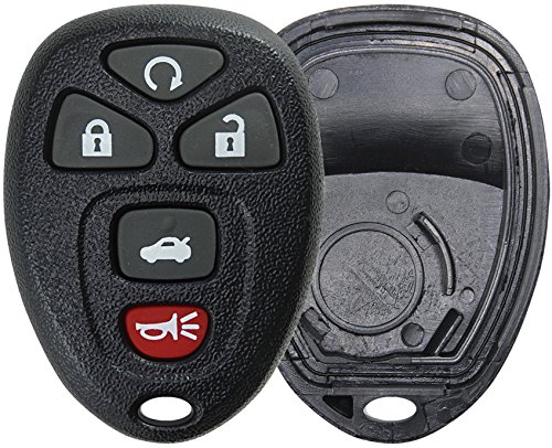 KeylessOption Keyless Entry Remote Key Fob Shell Case Button Pad Cover for Chevy Impala Monte Carlo Buick Lucerne Cadillac DTS OUC60270, OUC60221