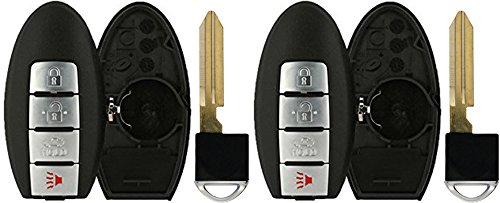 KeylessOption Smart Key Keyless Entry Remote Fob Shell Cover For Infiniti G37 Nissan Altima Maxima Murano KR55WK48903 (Pack of 2)