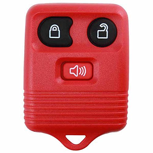 KeylessOption Red Replacement 3 Button Keyless Entry Remote Control Key Fob Clicker