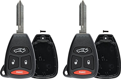KeylessOption Just The Case Keyless Entry Remote Control Car Key Fob Shell Replacement for KOBDT04A (Pack of 2)