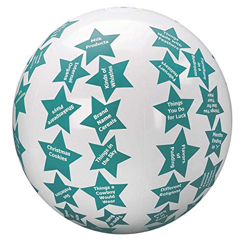 S&S Worldwide Toss ‘n Talk-About Ball II. Beach Ball Style Ball, 24″ Flat Diameter. Simple Tool to Encourage Social Interaction Mild Physical Activity for Seniors to Teens. Includes Activity Guide.