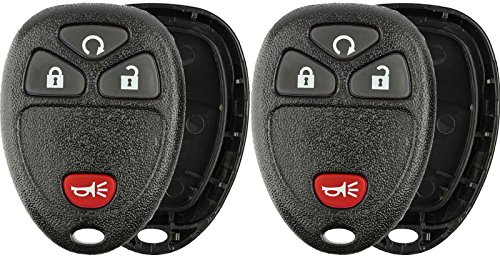 KeylessOption Just the Case Keyless Entry Remote Key Fob Shell Replacement For 15114374 (Pack of 2)