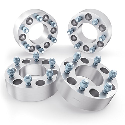 RockTrix 1.5 inch Wheel Adapters 6×135 to 6×5.5 (Changes Bolt Pattern) 87.1mm Bore, 14×2 Studs, Compatible with 2003-2014 Ford Expedition F150 Lincoln Navigator – 6×135 to 6×139.7 Silver Spacers 4pcs