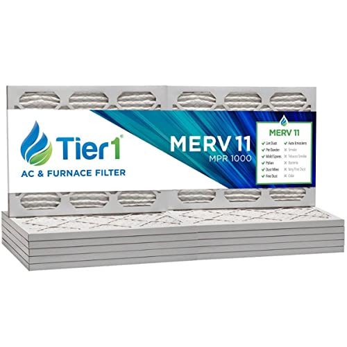Tier1 14x30x1 Merv 11 Pleated Air/Furnace Filter -6 Pack