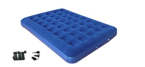 Zaltana Double Size Air Mattress with DC air Pump (Operated by 4″D Cell Battery)