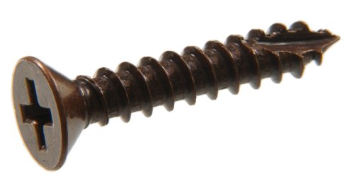 The Hillman Group 45362 5-Inch x 3/4-Inch Flat Phillips Wood Screw, Antique Bronze, 50-Pack