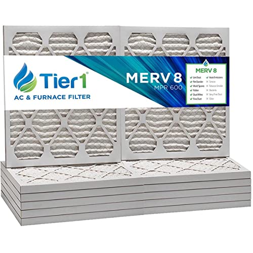 Tier1 20x32x1 Merv 8 Pleated Air/Furnace Filter -6 Pack