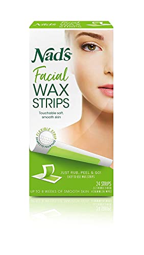 Nads Hair Removal Facial Strips 24 Count (3 Pack)