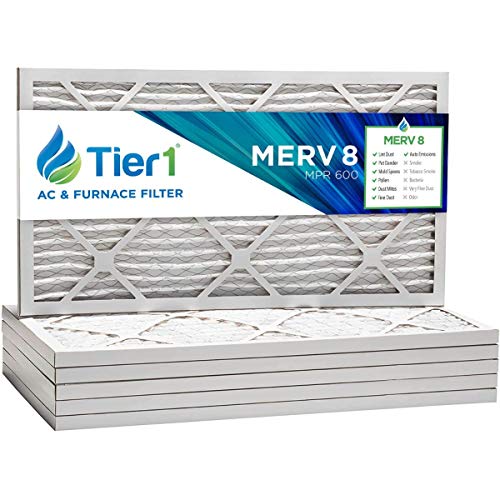 Tier1 14x22x1 Merv 8 Pleated Air/Furnace Filter -6 Pack