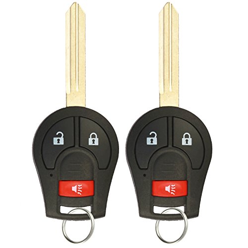 KeylessOption Keyless Entry Remote Control Car Uncut Ignition Key Fob Replacement for CWTWB1U751 (Pack of 2)