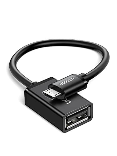 UGREEN Micro USB 2.0 OTG Cable On The Go Adapter Male Micro USB to Female USB Compatible with Samsung Phone S7 S6 Edge S4 S3 LG G4 Controller Android Windows Smartphone Tablets 4 Inch Black