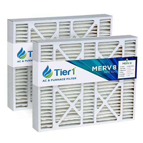 Tier1 20x25x5 Merv 8 Replacement for Bryant MU2025 / M8-1056 Air Filter 2 Pack