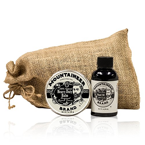 Heavy Duty Beard Balm and Beard Oil by Mountaineer Brand: The Ultimate Beard Conditioning Combo Pack