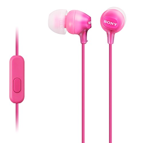 Sony Earphones with Smartphone Mic and Control – Pink