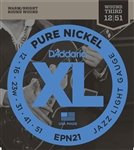 3 Sets of D’addario EPN21 Pure Nickel Jazz Light Electric Guitar Strings