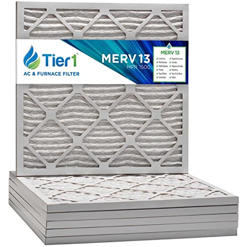Tier1 21x21x1 Merv 13 Pleated Air/Furnace Filter -6 Pack