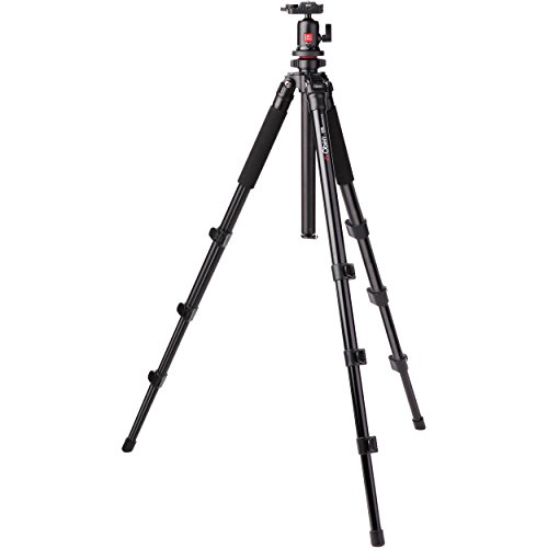 Oben AC-1451/BA-113 4-Section Aluminum Tripod with Ball Head – Compact Camera Tripod Supports up to 13.2 lbs, Adjustable Max Height of 67.2” – Lightweight, Foldable Professional Tripod for Cameras
