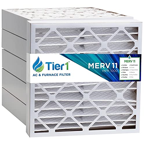 Tier1 20x20x4 Merv 11 Ultra Allergen Air Filter 6 Pack (Actual Size: 19 1/2 x 19 1/2 x 3 3/4)
